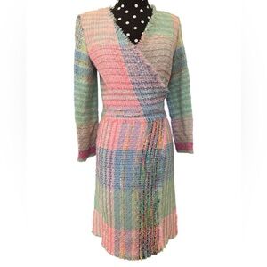 Balmain Tweed Pastel Suit Vintage EUC